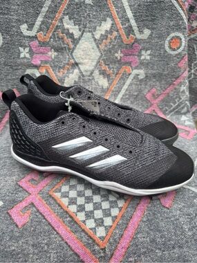 NEW Adidas Power Alley 5 Baseball Cleats Mens Size 10 Black and Gray